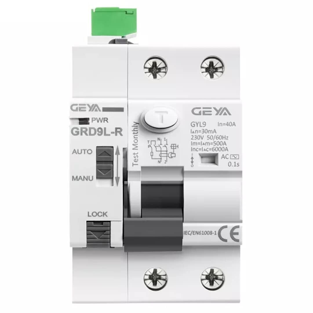 GEYA RIARMO STOP E & GO GRD9L-R SALVAVITA MAGNETOTERMICO 40A 2P Auto Riarmabile - immagine 9