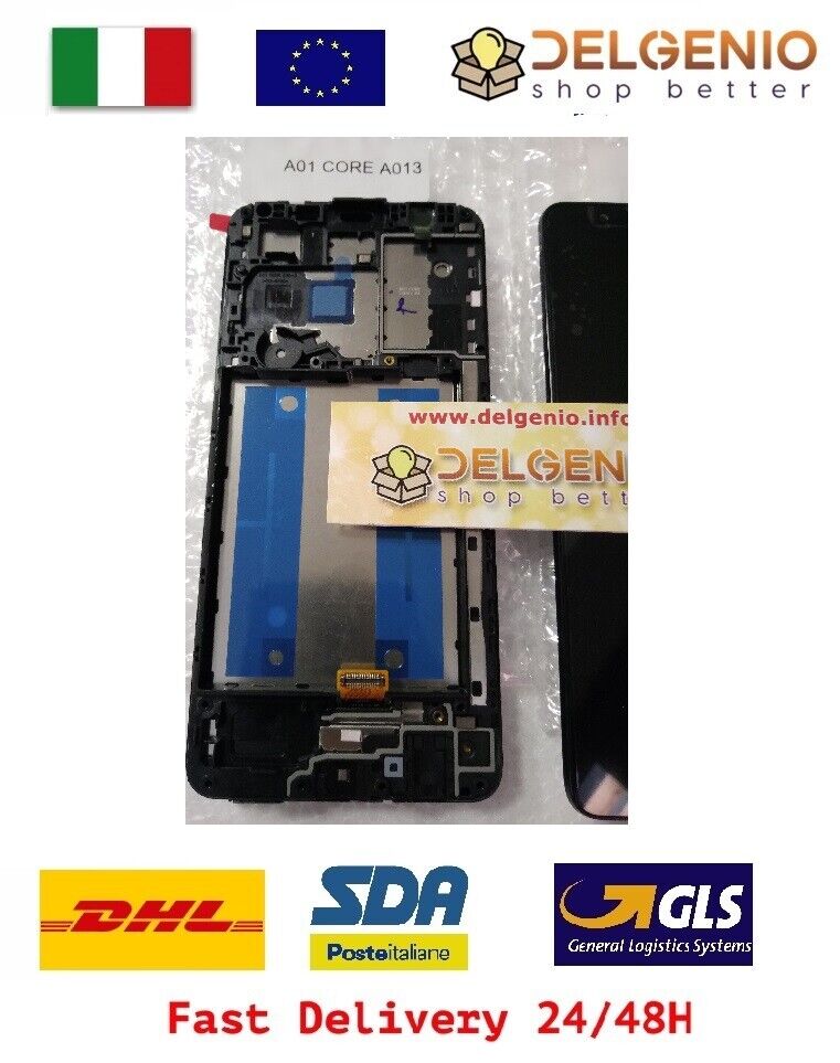 DISPLAY TOUCH +FRAME ORIGINALE SAMSUNG GALAXY A01 CORE SM-A013F SCHERMO VETRO - immagine 2