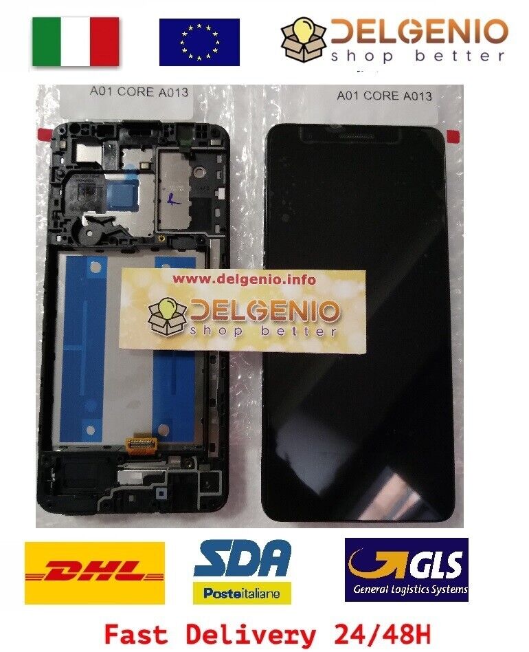DISPLAY TOUCH +FRAME ORIGINALE SAMSUNG GALAXY A01 CORE SM-A013F SCHERMO VETRO