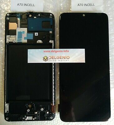 DISPLAY LCD FRAME PER SAMSUNG GALAXY A70 A705FN-DS TOUCHSCREEN SCHERMO NERO