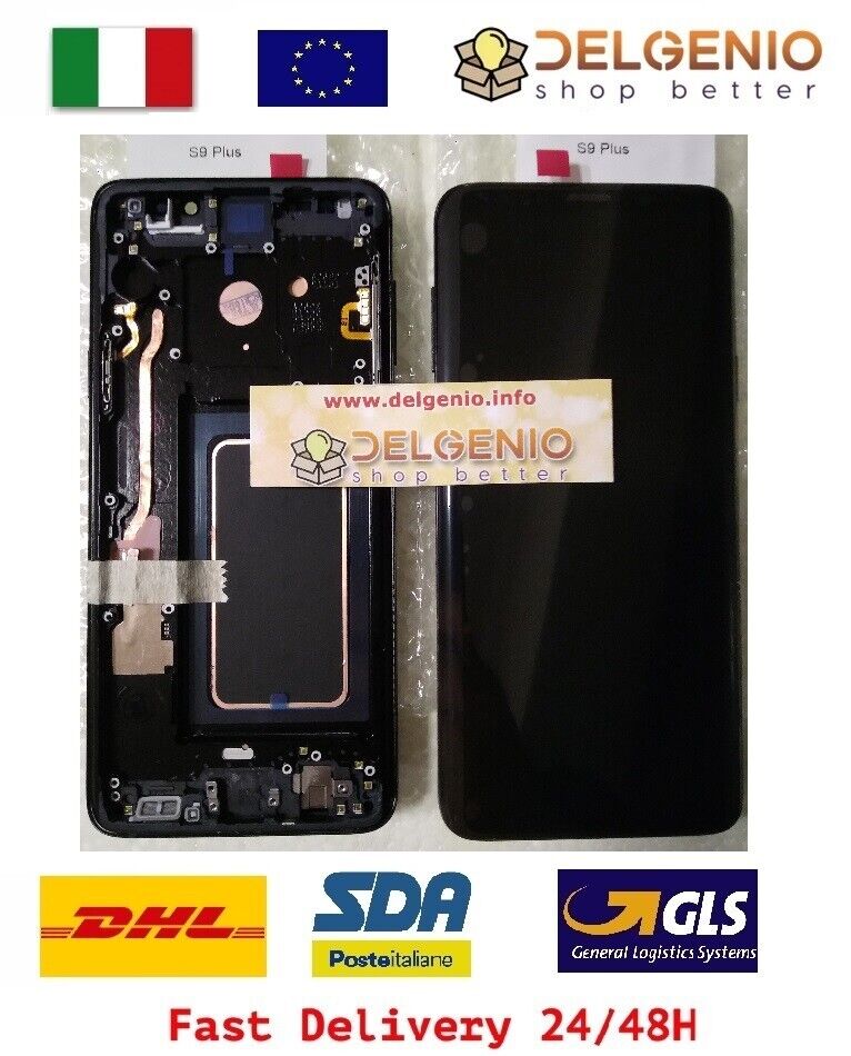 DISPLAY LCD ORIGINALE SAMSUNG GALAXY S9+ SM-G965F PLUS TOUCH SCREEN NERO BLACK