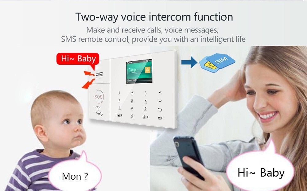 Sistema di Allarme Casa Senza Fili, WiFi + GSM, antifurto casa TUYA Smart Home - immagine 3