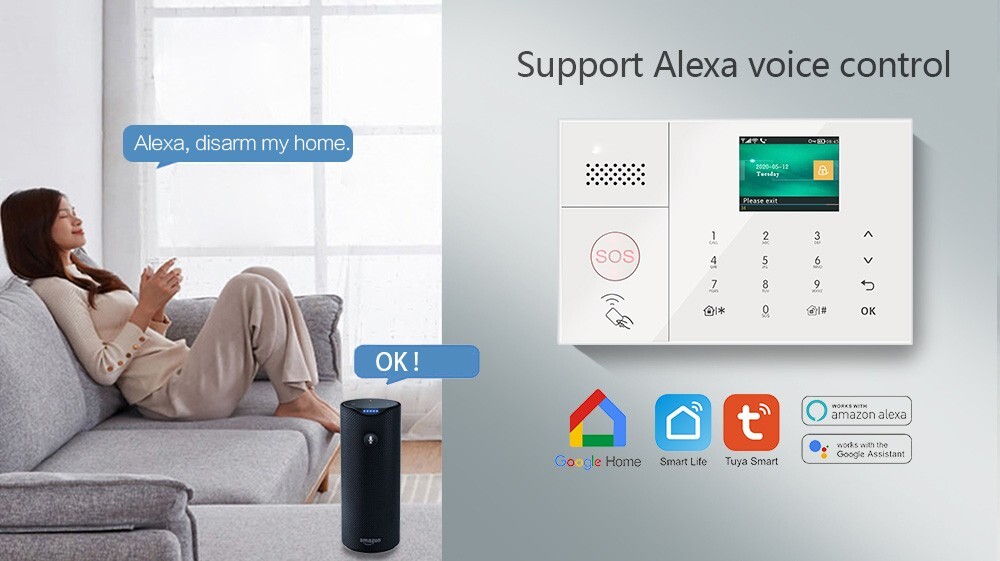 Sistema di Allarme Casa Senza Fili, WiFi + GSM, antifurto casa TUYA Smart Home - immagine 7