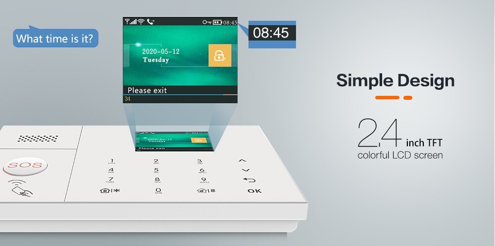 Sistema di Allarme Casa Senza Fili, WiFi + GSM, antifurto casa TUYA Smart Home - immagine 9