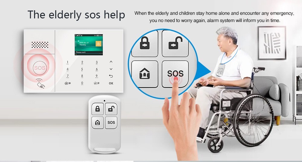 Sistema di Allarme Casa Senza Fili, WiFi + GSM, antifurto casa TUYA Smart Home - immagine 11