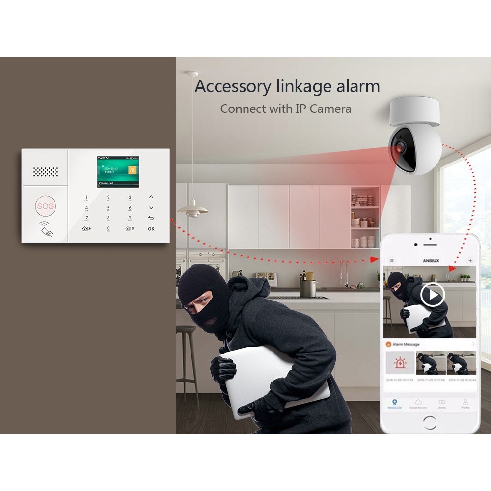 Sistema di Allarme Casa Senza Fili, WiFi + GSM, antifurto casa TUYA Smart Home - immagine 14