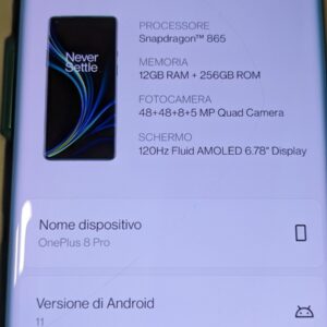 Smartphone Oneplus 8 pro /12/256GB  Glacial Green (sbloccato)