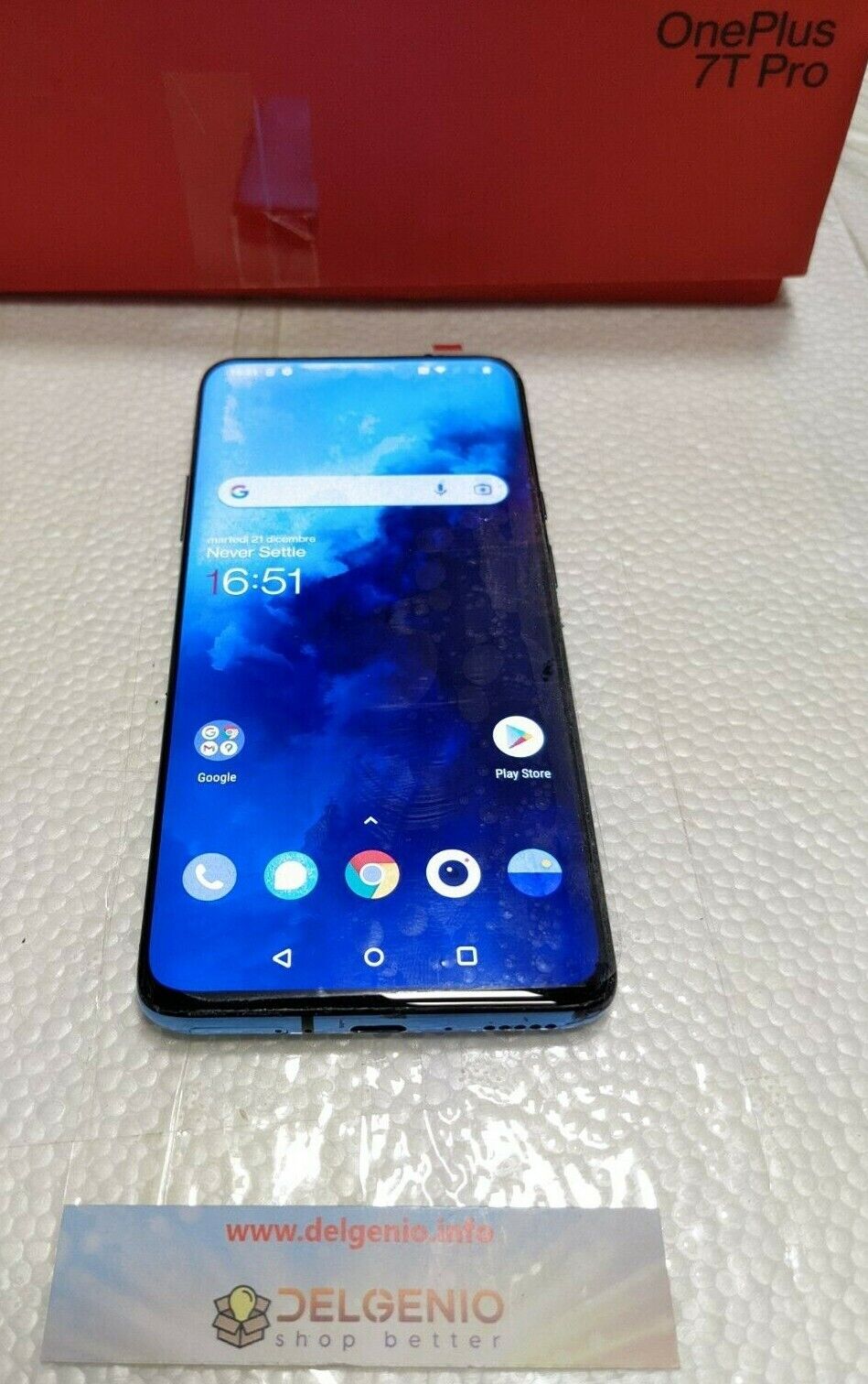 OnePlus 7T Pro Dual sim Glacier Blue 256GB/8 di RAM Android Smartphone GSM