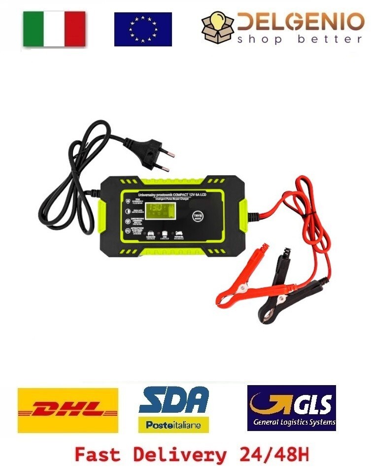 Caricabatterie Carica batterie x Batteria litio moto 12V 3-5-6A Intelligente LCD