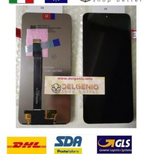 DISPLAY - LCD TOUCH SCREEN PER HONOR X8 NERO TFY-L026 L036 TFY-LX1 LX2 SCHERMO