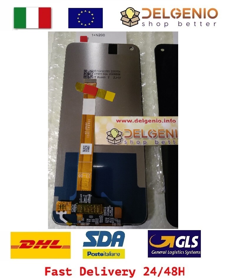DISPLAY LCD TOUCH SCREEN ONEPLUS NORD N200 5G DE2118 DE2117 SCHERMO VETRO NERO - immagine 2