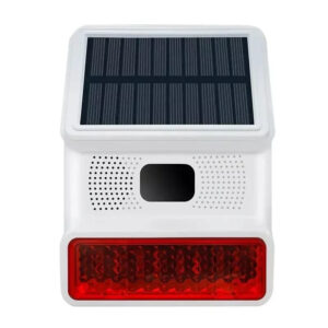 Allarme Sirena Antifurto di Sicurezza PIR per Esterno con Pannello Solare 110dB