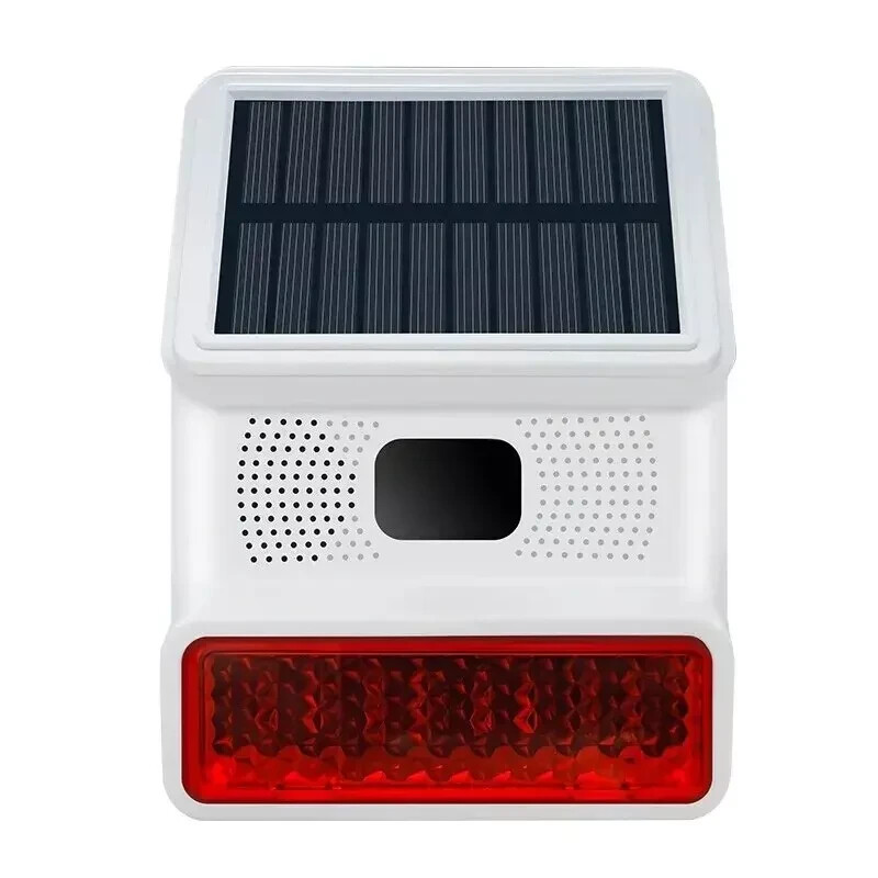 Allarme Sirena Antifurto di Sicurezza PIR per Esterno con Pannello Solare 110dB