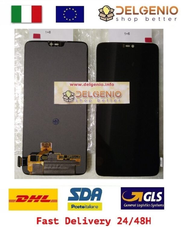 DISPLAY ORIGINALE AMOLED LCD SCHERMO TOUCH SCREEN OLED OnePlus 6 A6000 NO FRAME