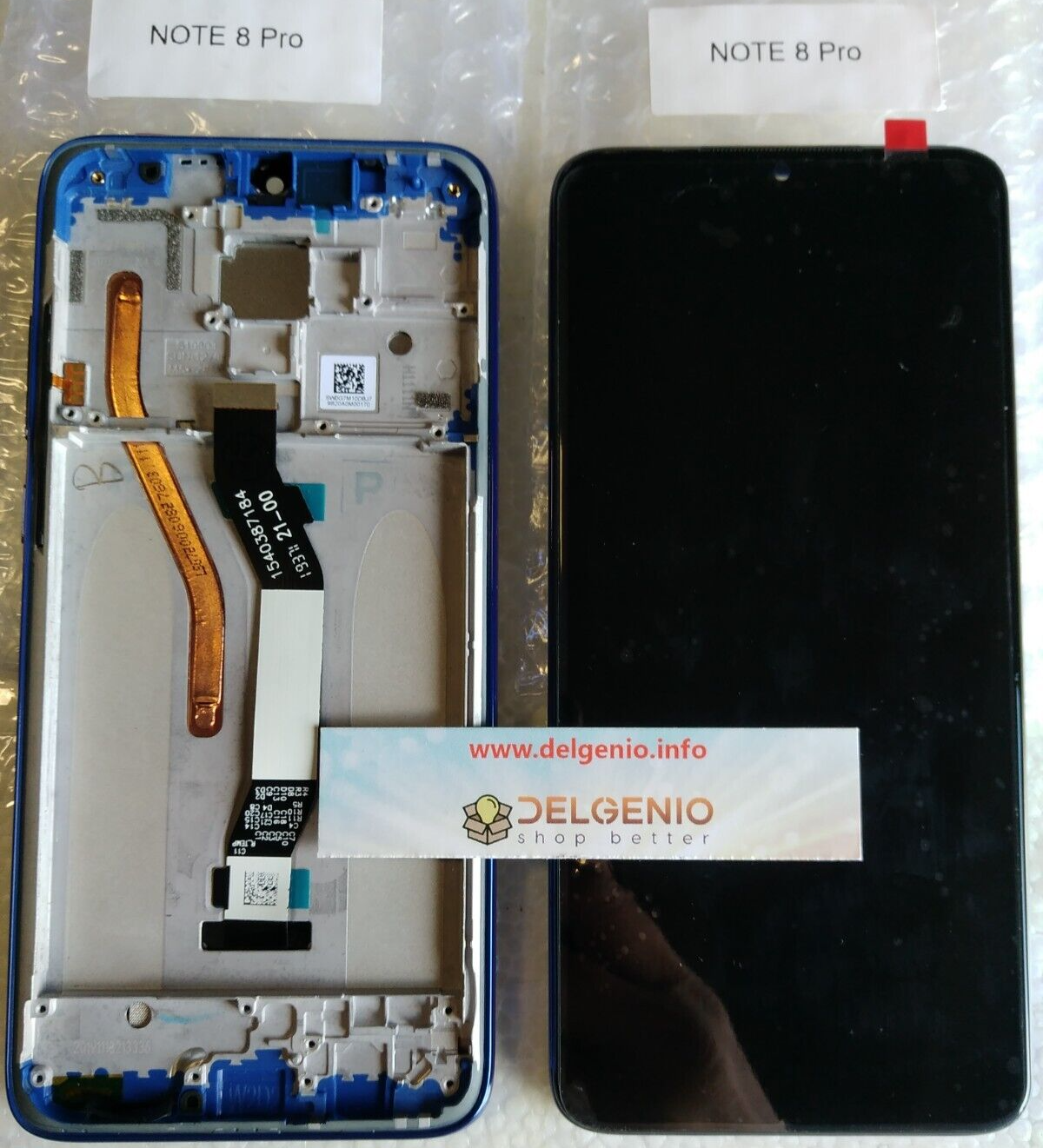 DISPLAY LCD TOUCH SCREEN ORIGINALE + FRAME XIAOMI REDMI NOTE 8 PRO M1906G7G BLU