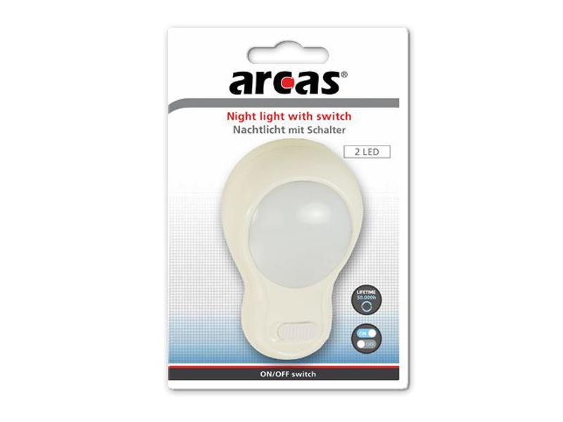 Luce Notturna a LED Bianco 1 watt consumo 0.5-1w Lampadina da Notte ARCAS night - immagine 2