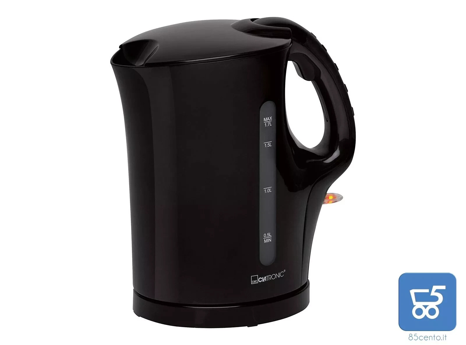 Bollitore 1.7 lt 200W Acciaio inossidabile Clatronic WK 3445 220V Nero B&B AIR - immagine 3
