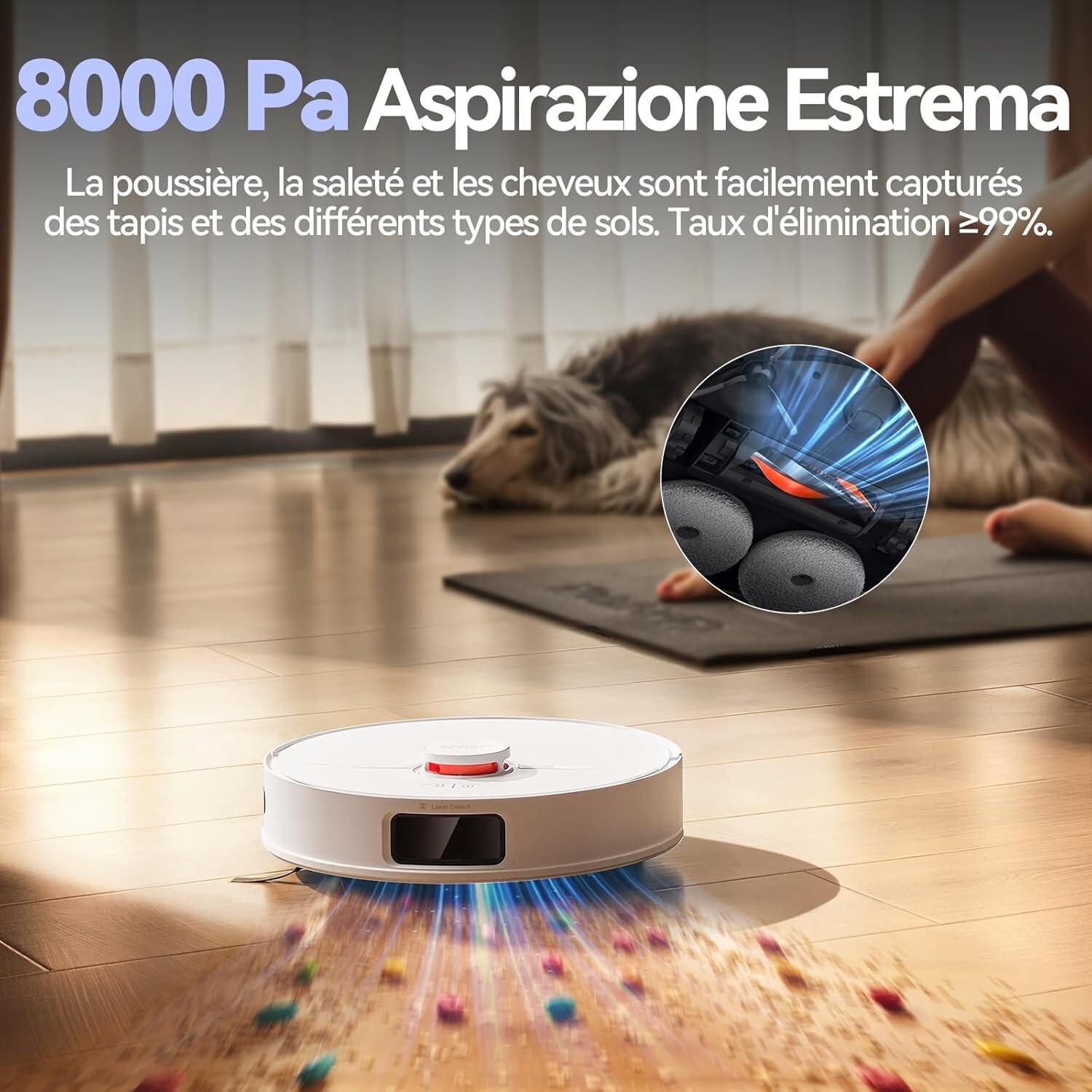 App Xiaomi Jonr P20 pro Aspirapolvere Lavapavimenti Smart Navigazione Laser 3D - immagine 2
