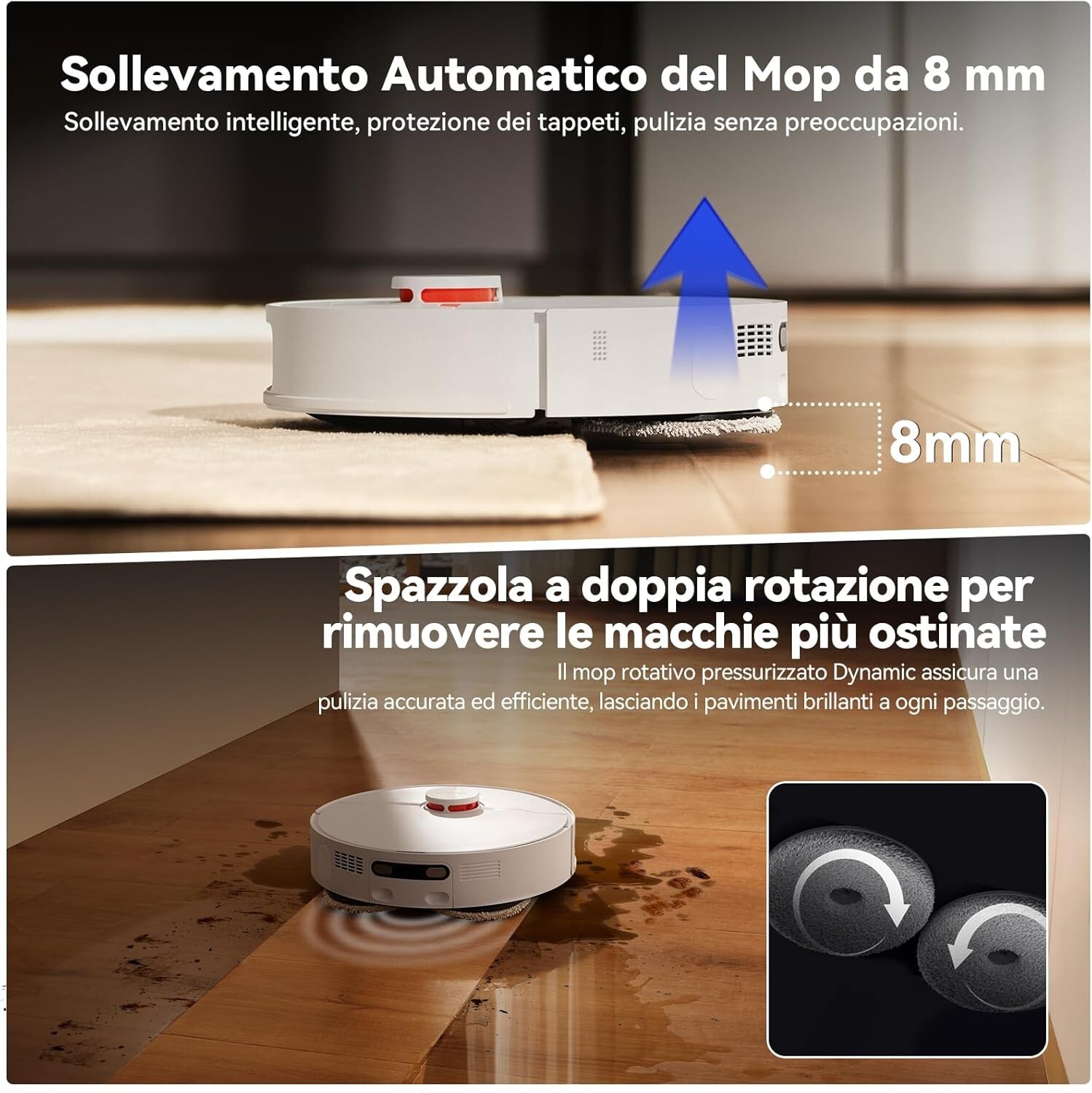 App Xiaomi Jonr P20 pro Aspirapolvere Lavapavimenti Smart Navigazione Laser 3D - immagine 5