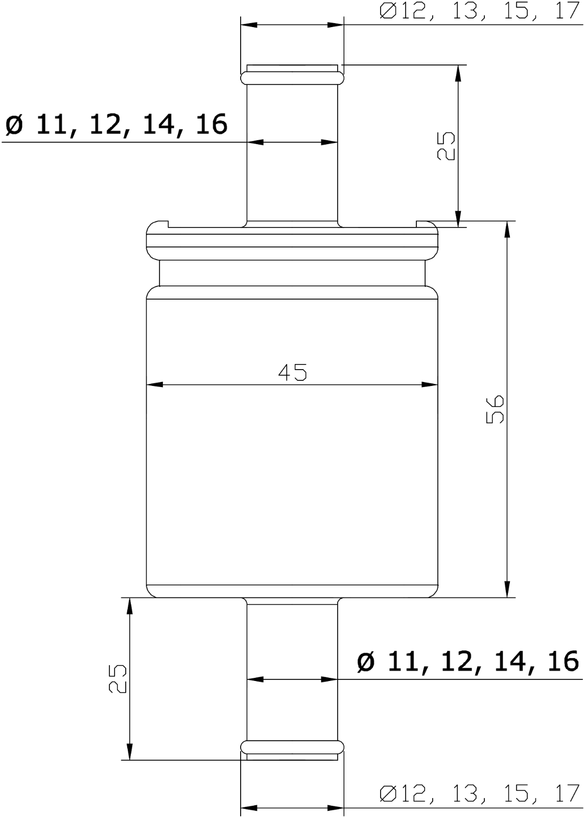 FILTRO MANUTENZIONE IMPIANTO A GAS GPL / METANO LANDI RENZO UNIVERSALE Ø 14 mm - immagine 2