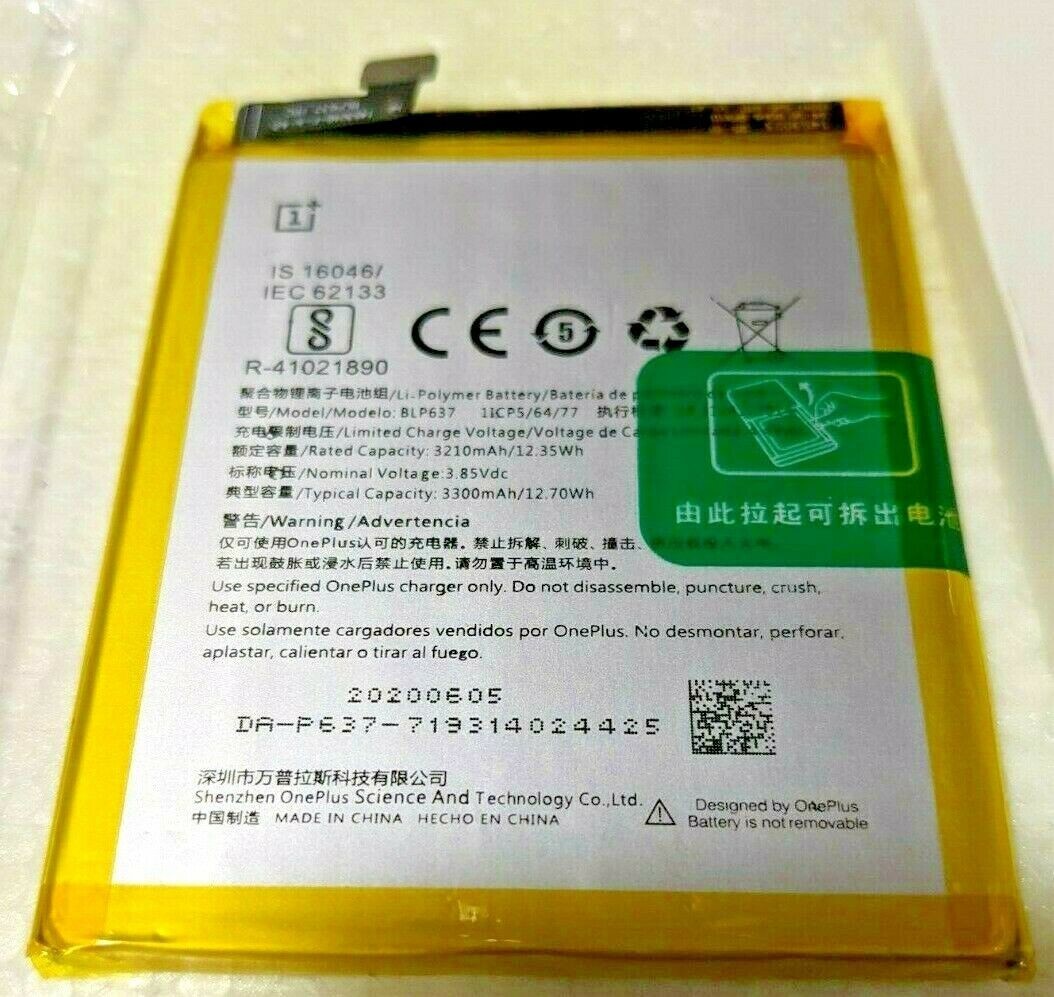 ONEPLUS BATTERy RICAMBIO ORIGINAL IONI DI LITIO BLP637 3300mAh PER ONEPLUS 5 5T - immagine 3