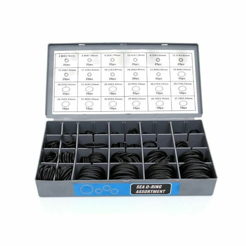 KIT GUARNIZIONI O RING 66 MISURE DIVERSE 900 PZ PEZZI ORING ANELLI GOMMINI - immagine 5