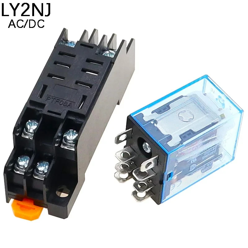 220V 10A Coil Power Relay DPDT LY2NJ HH62P HHC68A-2Z con 8 Pin Socket Base relè - immagine 3