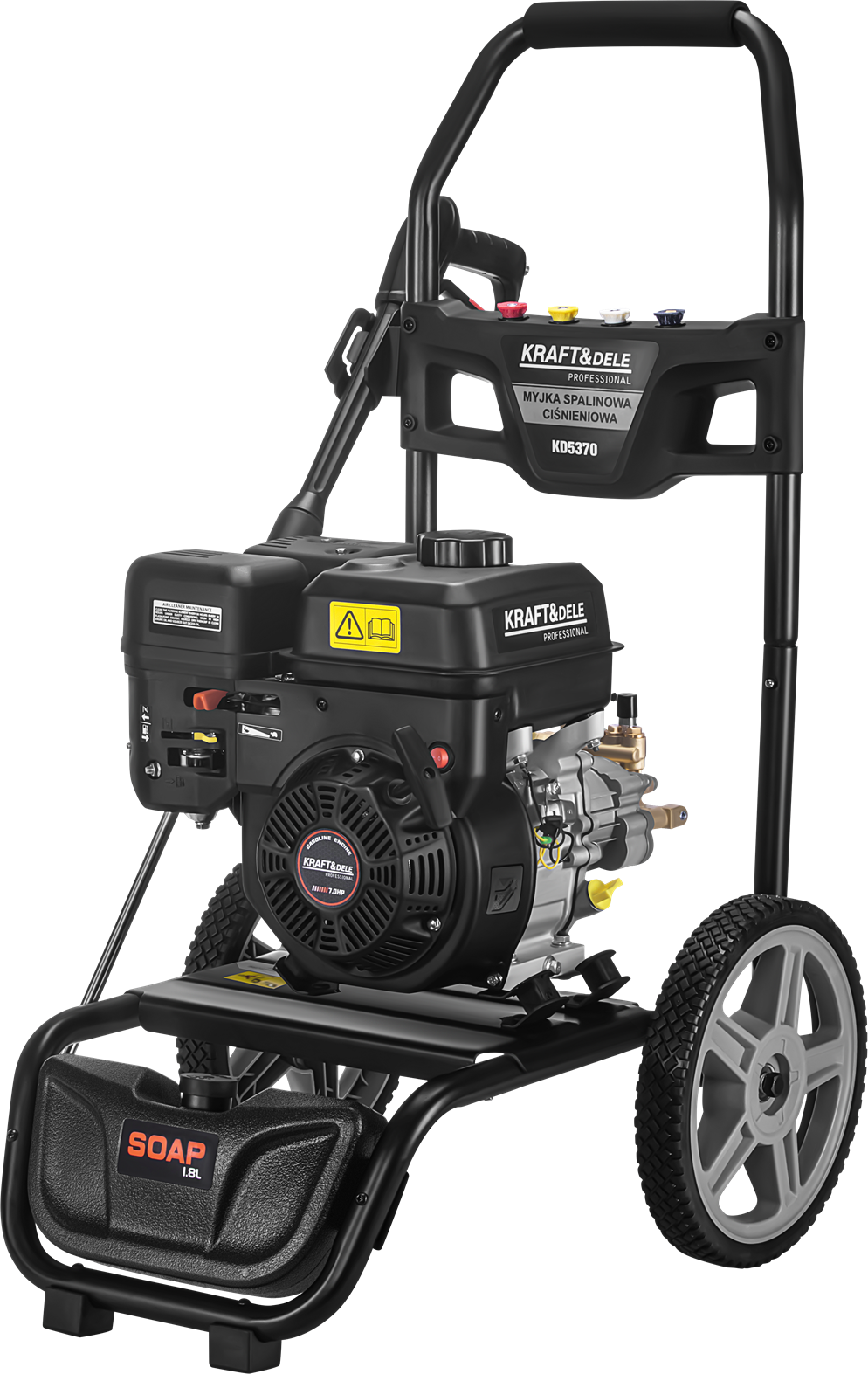 IDROPULITRICE ACQUA FREDDA A SCOPPIO ALTA PRESSIONE 7HP 360 BAR 660LT/H KRAFT&DE - immagine 2