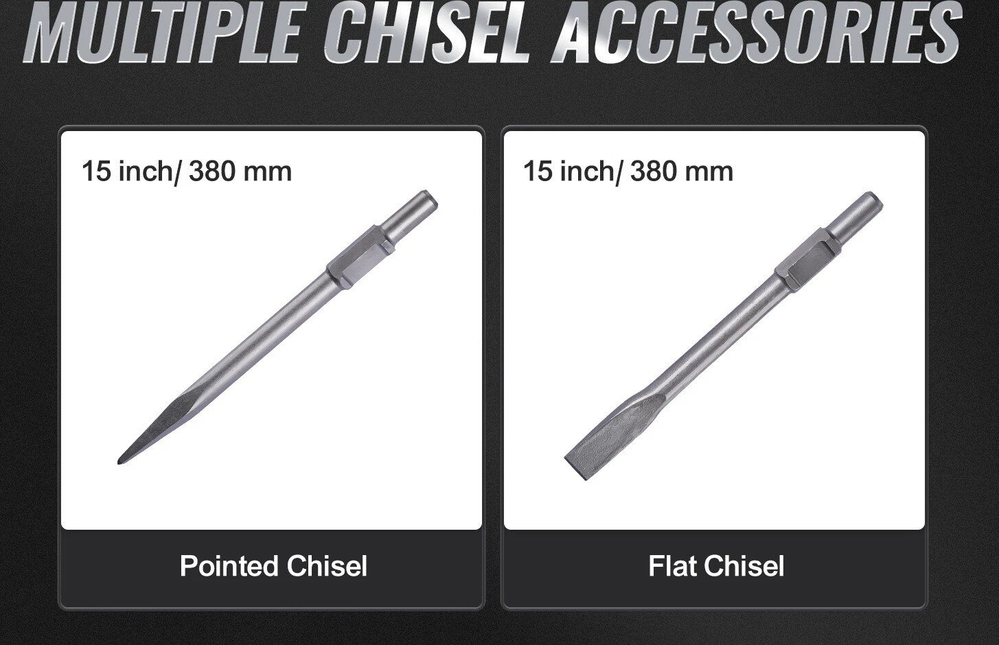 Kraft Martello Demolitore per Calcestruzzo 2600W 2 Punte a Scalpello da 1900BPM - immagine 11