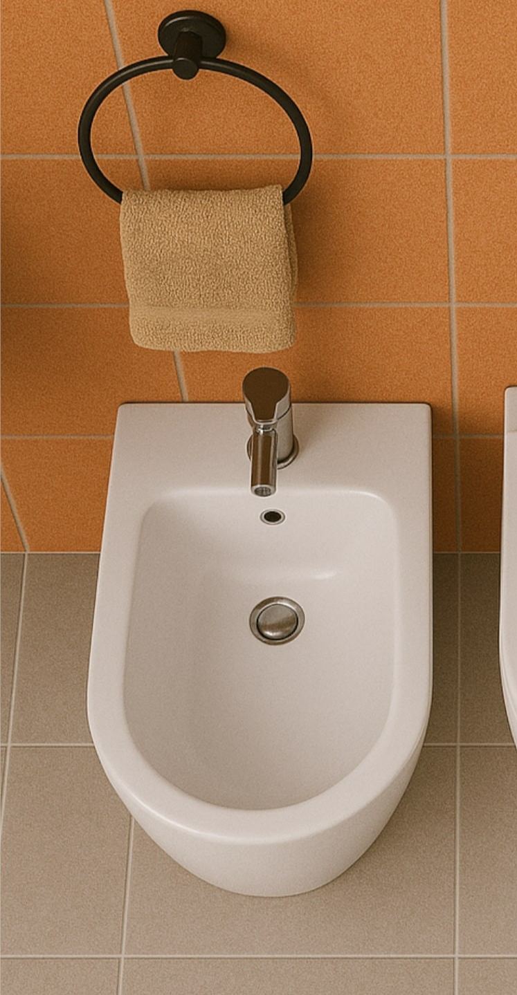 SANITARI BAGNO BIDET CROMA FILOMURO A PAVIMENTO - immagine 2